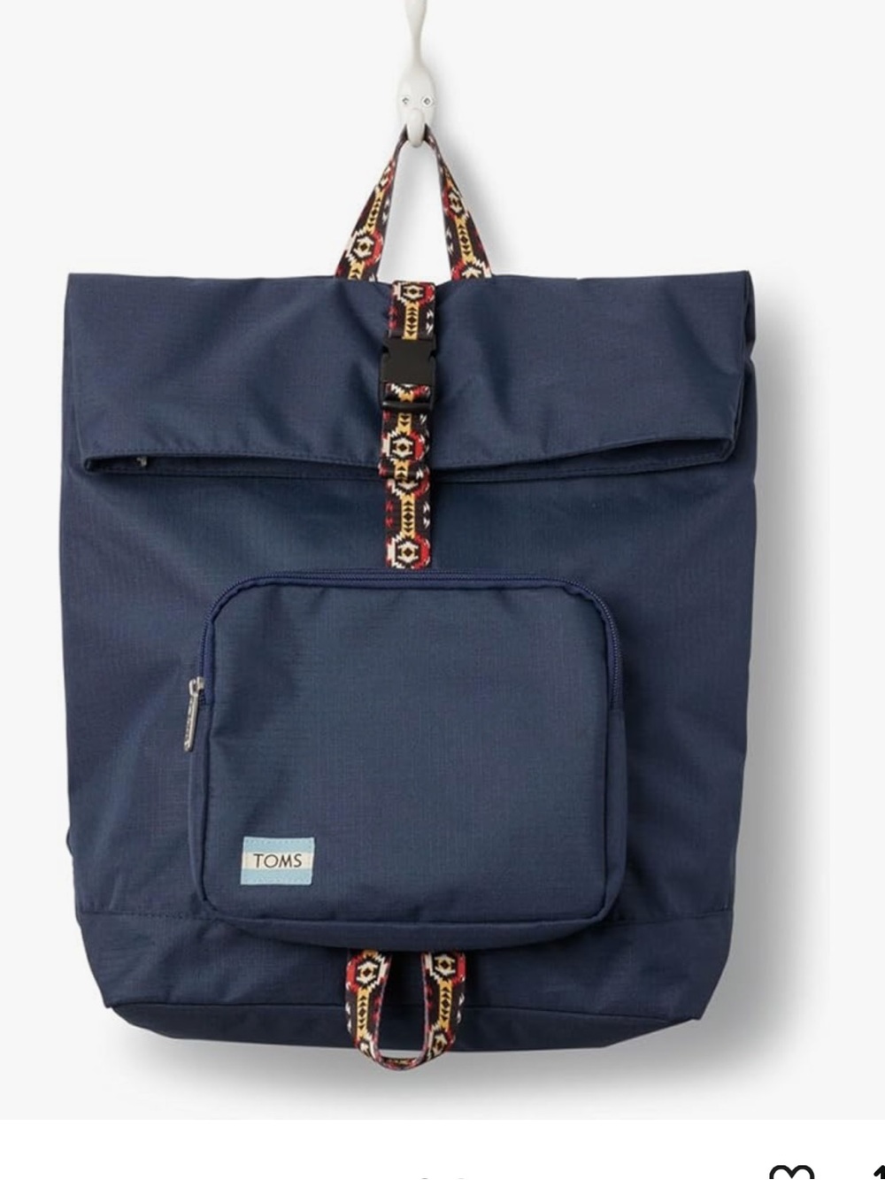 Tom’s navy blue back pack with laptop storage unisex
